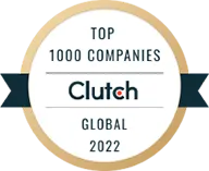 Clutch award for being in the top 1000 IT outsourcing companies